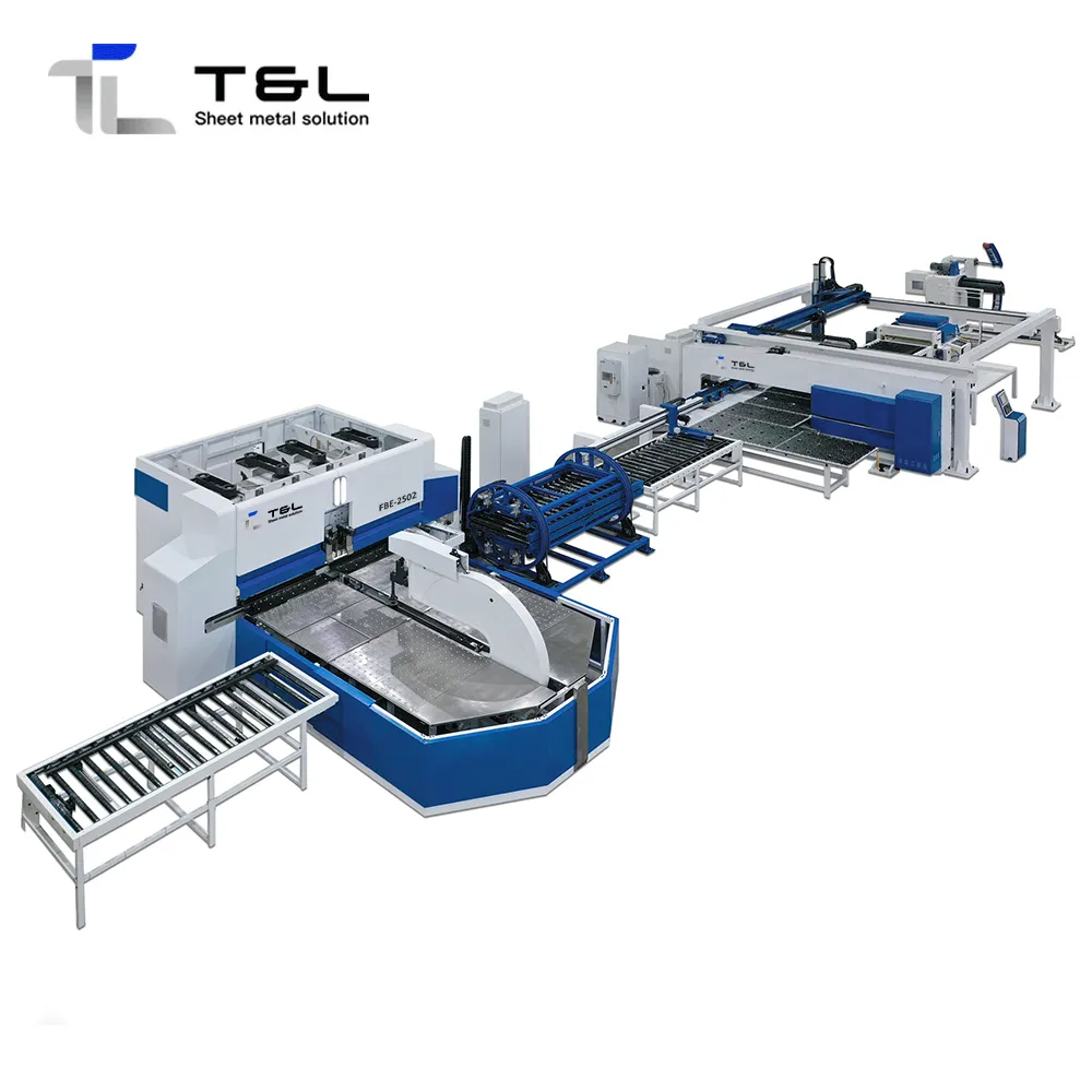 Panel bender+Turret punching machine auto production line