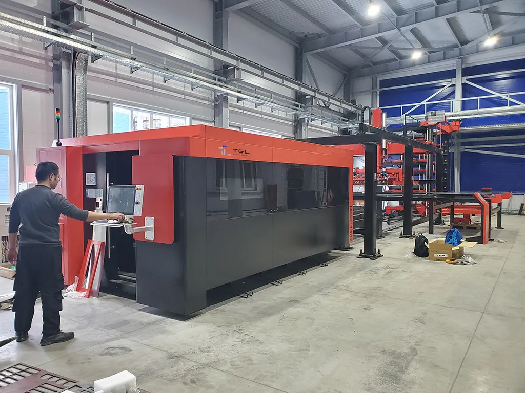 laser cutting machine installation